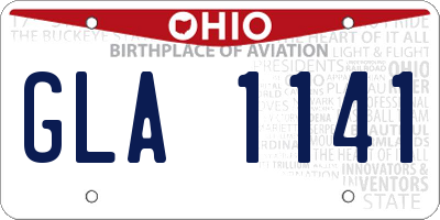OH license plate GLA1141