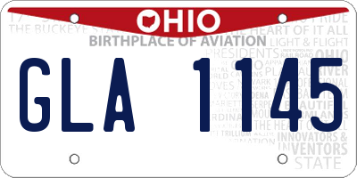 OH license plate GLA1145