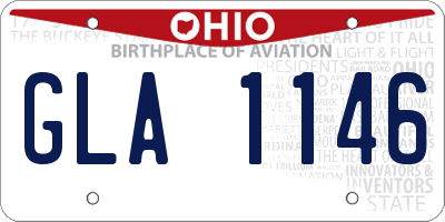 OH license plate GLA1146