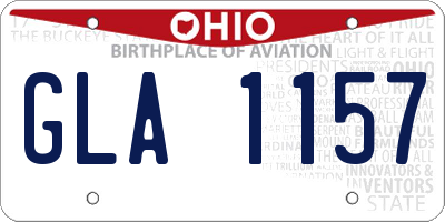 OH license plate GLA1157