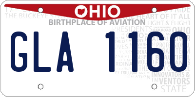 OH license plate GLA1160