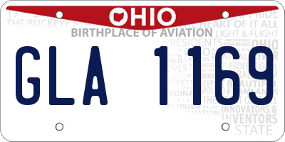OH license plate GLA1169
