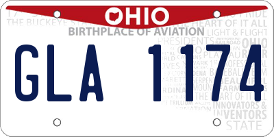 OH license plate GLA1174
