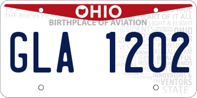 OH license plate GLA1202