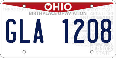 OH license plate GLA1208