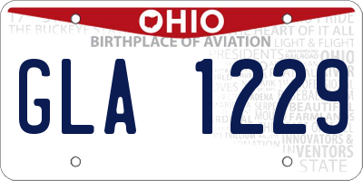 OH license plate GLA1229