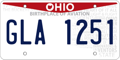 OH license plate GLA1251
