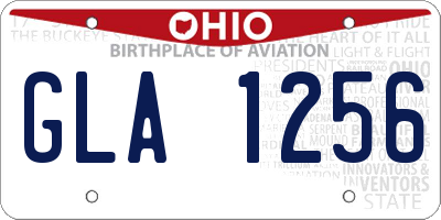 OH license plate GLA1256