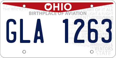 OH license plate GLA1263