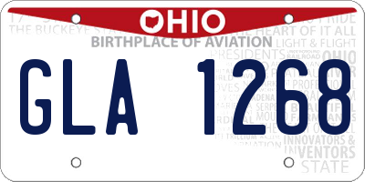 OH license plate GLA1268