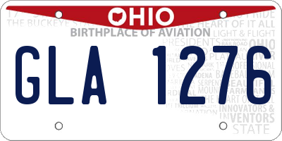 OH license plate GLA1276
