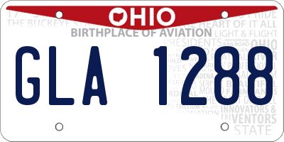 OH license plate GLA1288