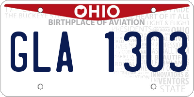 OH license plate GLA1303