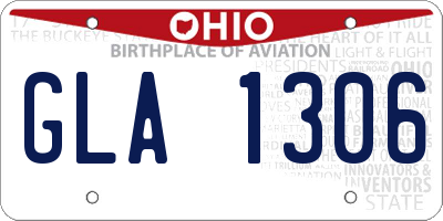 OH license plate GLA1306