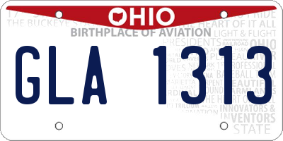 OH license plate GLA1313