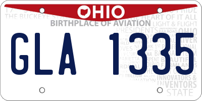 OH license plate GLA1335