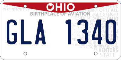 OH license plate GLA1340