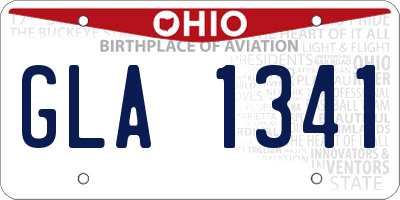 OH license plate GLA1341