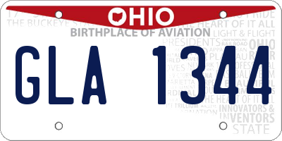 OH license plate GLA1344