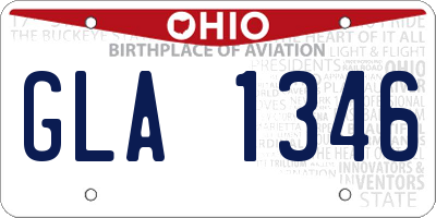OH license plate GLA1346