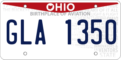 OH license plate GLA1350
