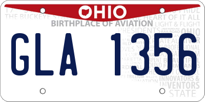 OH license plate GLA1356