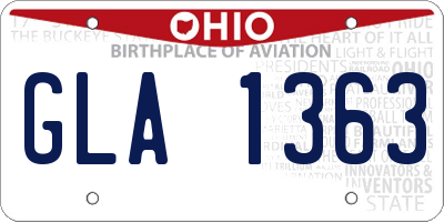 OH license plate GLA1363