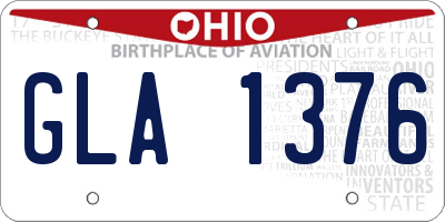 OH license plate GLA1376