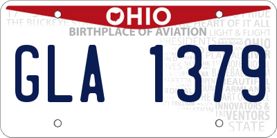 OH license plate GLA1379