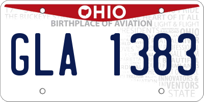 OH license plate GLA1383