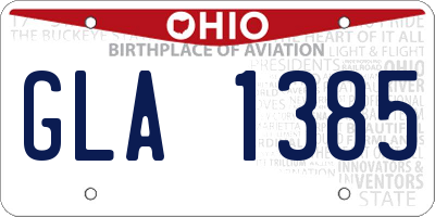 OH license plate GLA1385