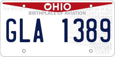 OH license plate GLA1389