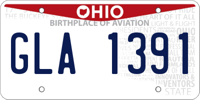 OH license plate GLA1391