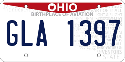 OH license plate GLA1397