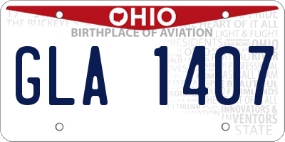 OH license plate GLA1407