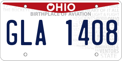 OH license plate GLA1408