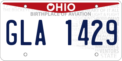OH license plate GLA1429