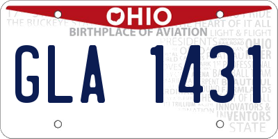 OH license plate GLA1431
