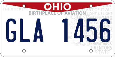 OH license plate GLA1456