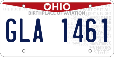 OH license plate GLA1461