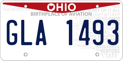 OH license plate GLA1493