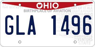 OH license plate GLA1496