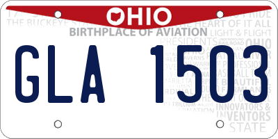 OH license plate GLA1503