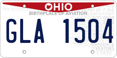 OH license plate GLA1504