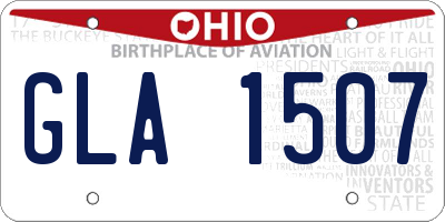 OH license plate GLA1507