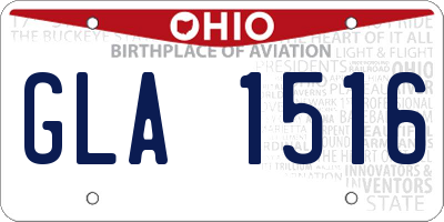 OH license plate GLA1516