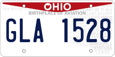 OH license plate GLA1528