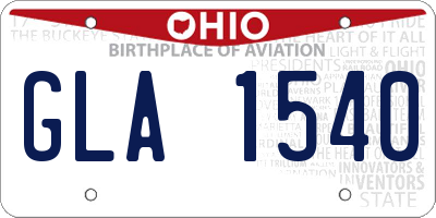 OH license plate GLA1540