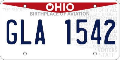 OH license plate GLA1542