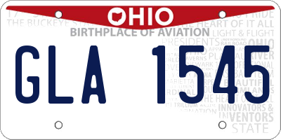 OH license plate GLA1545